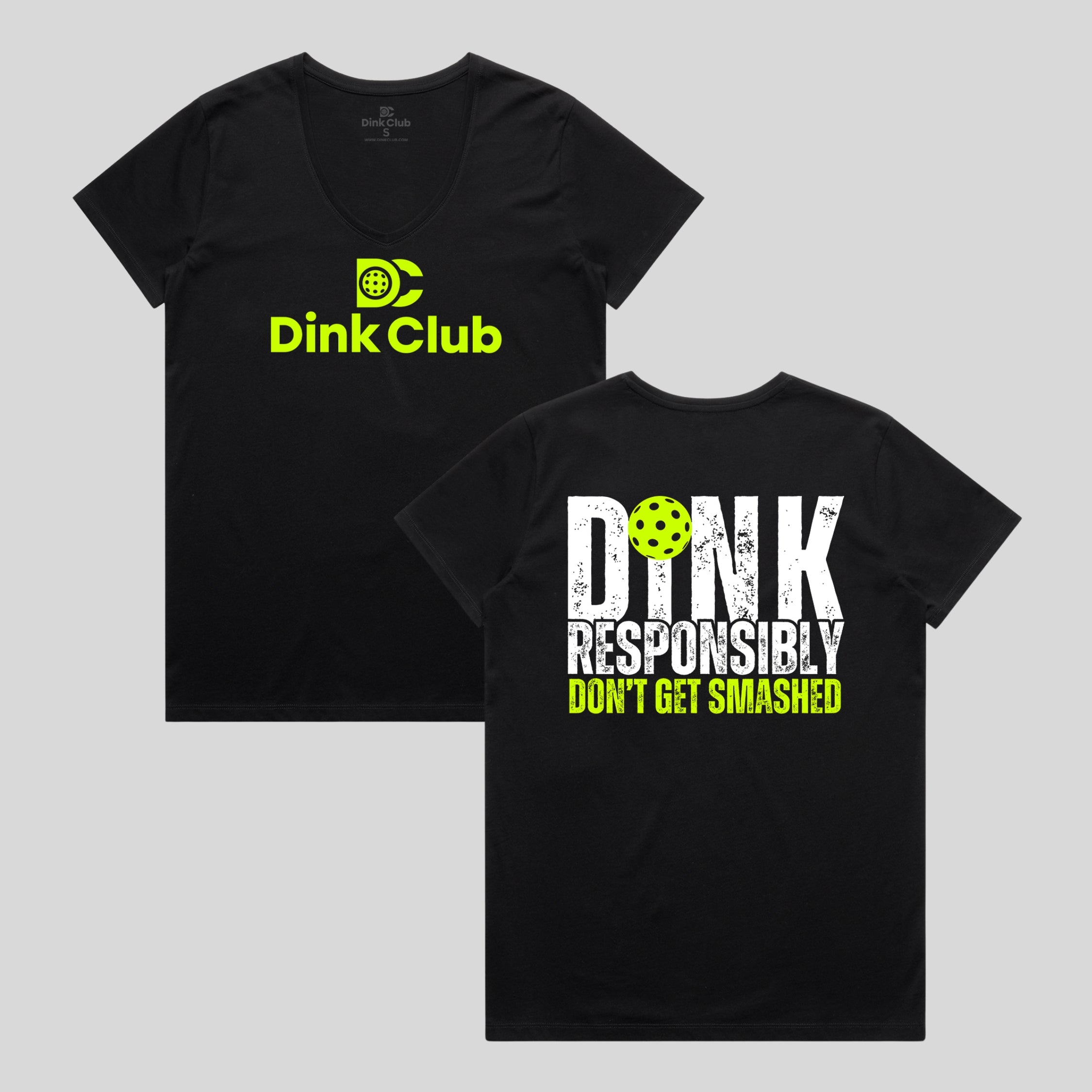 DINK RESPONSIBLY V-NECK TEE