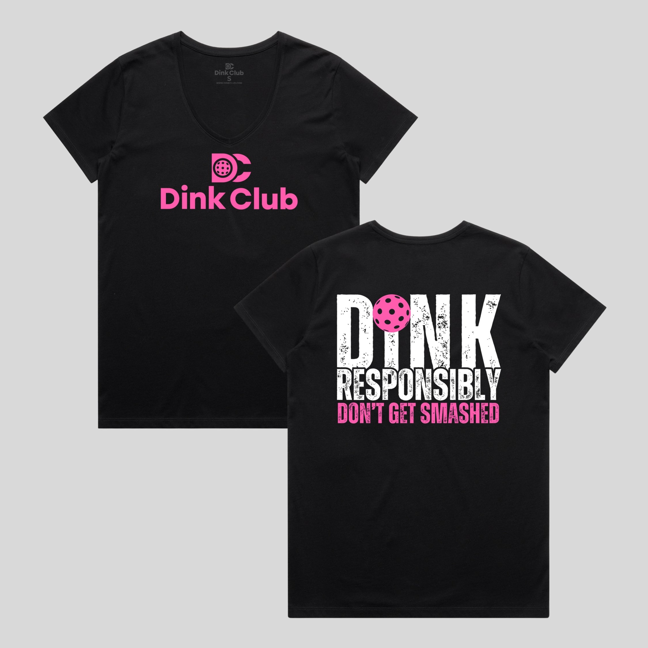 DINK RESPONSIBLY V-NECK TEE