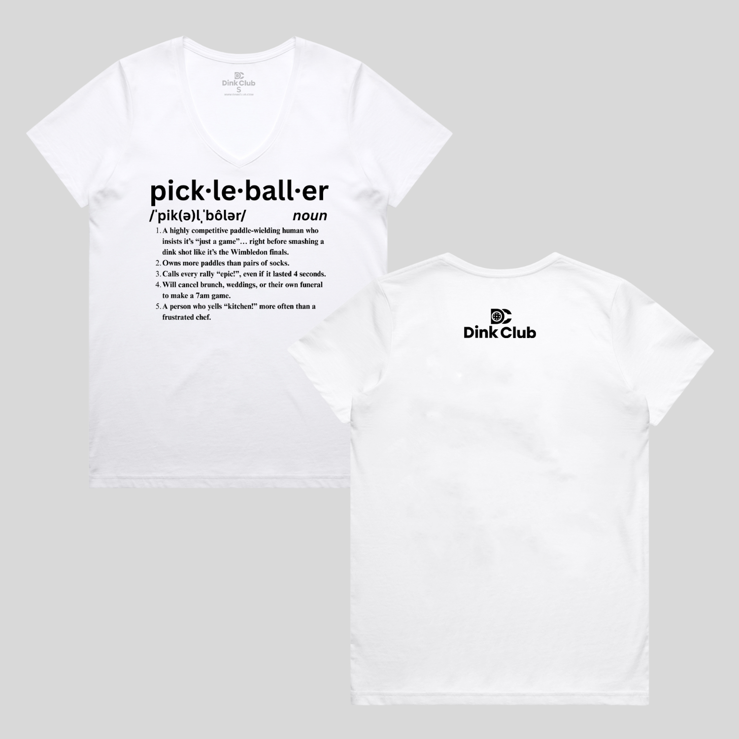 PICKLEBALLER 2.0 V-NECK TEE