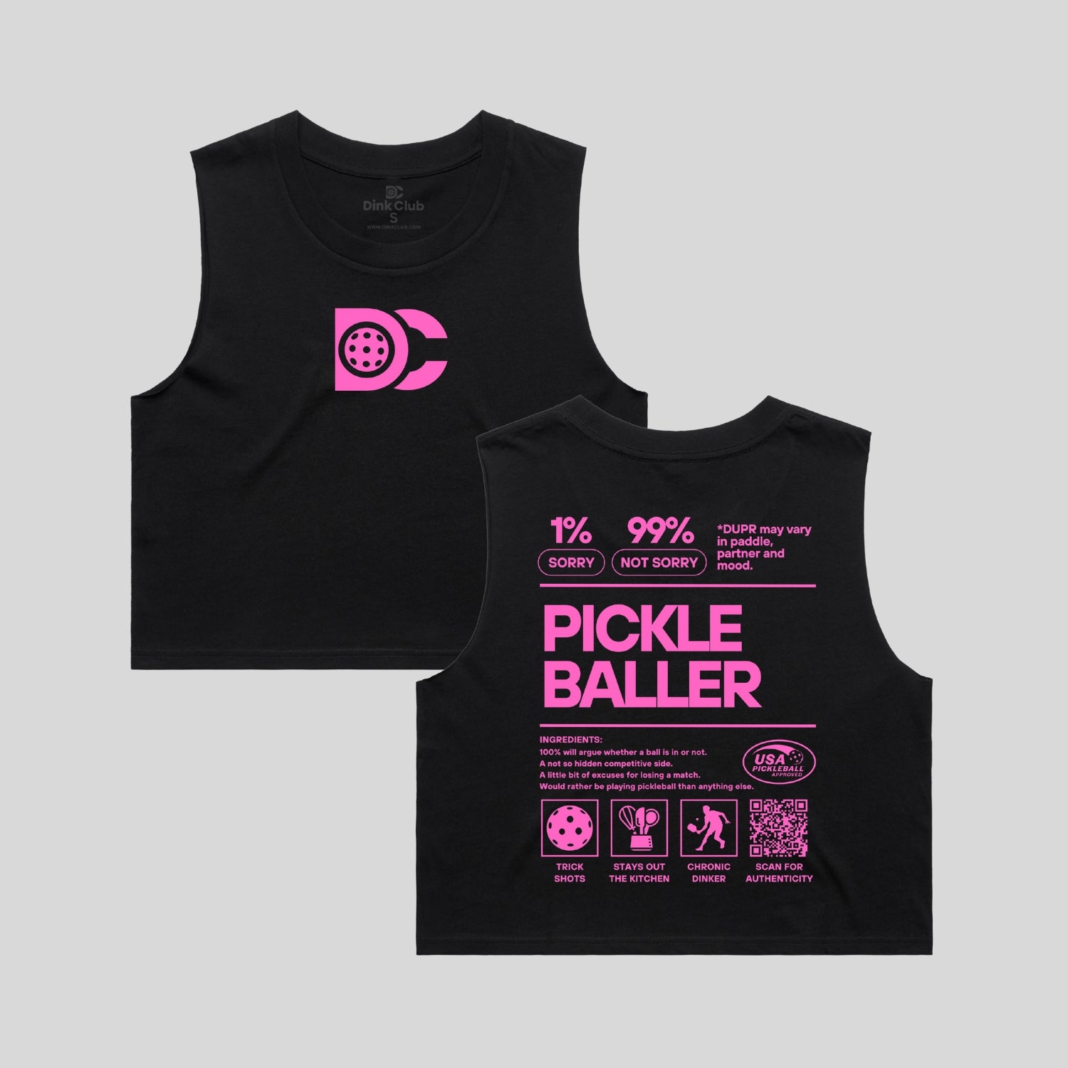 PICKLEBALLER CROP TANK