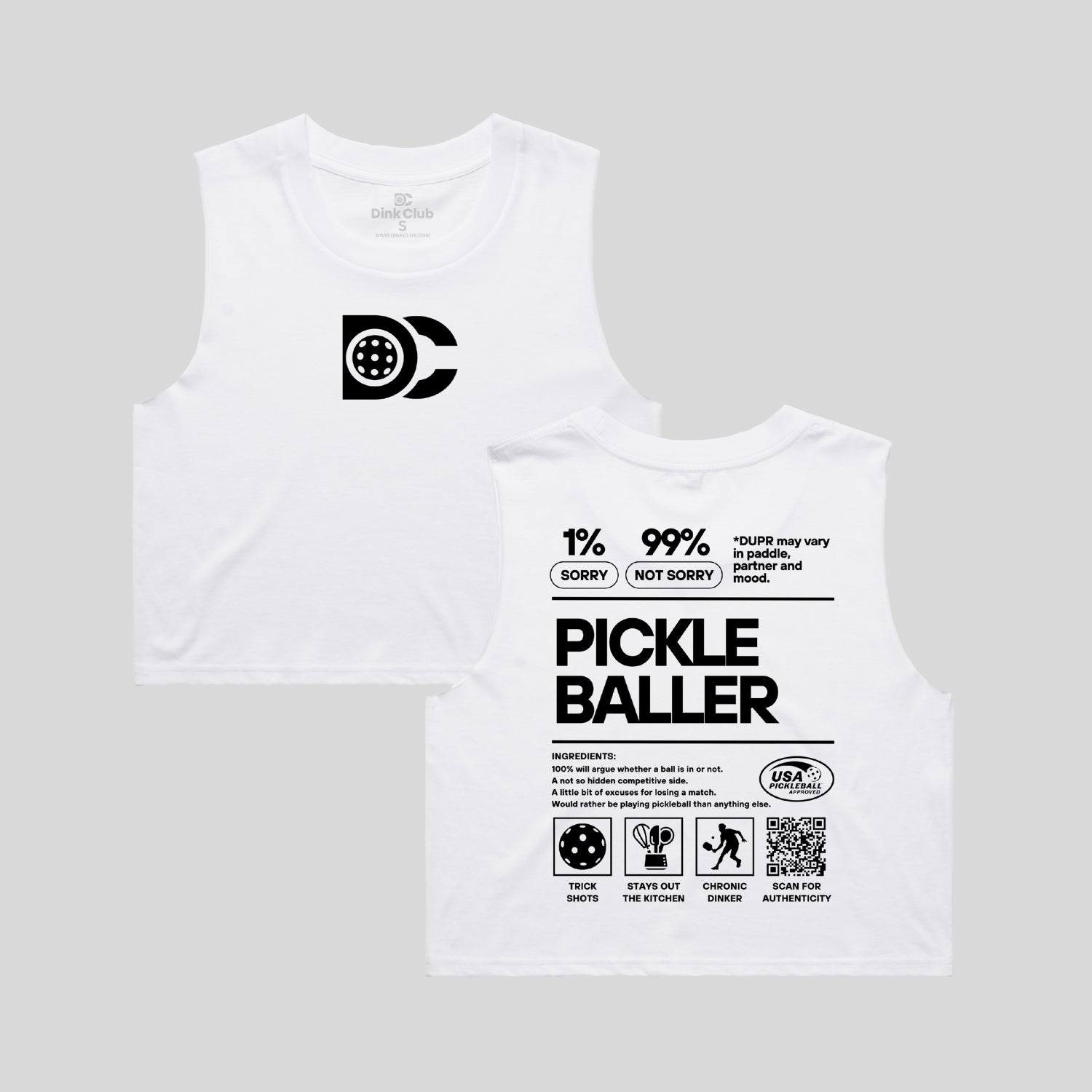 PICKLEBALLER CROP TANK