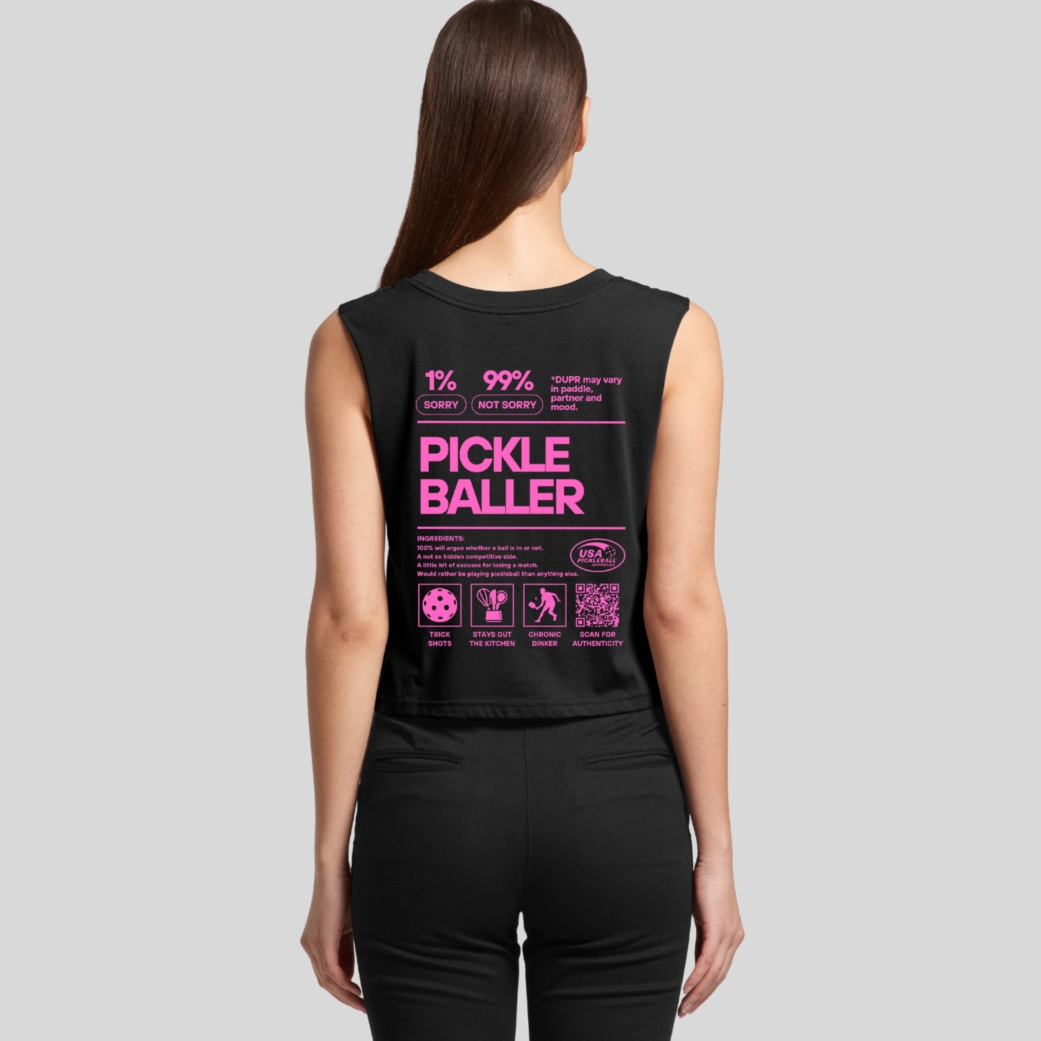 PICKLEBALLER CROP TANK