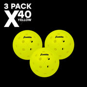 Pickleball X40 Franklin Yellow 3pack